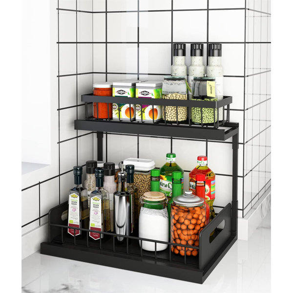 Rebrilliant Under Sink Organizer, 2Tier Pull Out Organizer